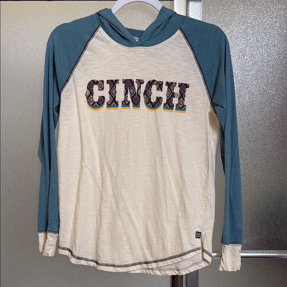 Blue and Cream Sweatshirt with Bold CINCH Logo